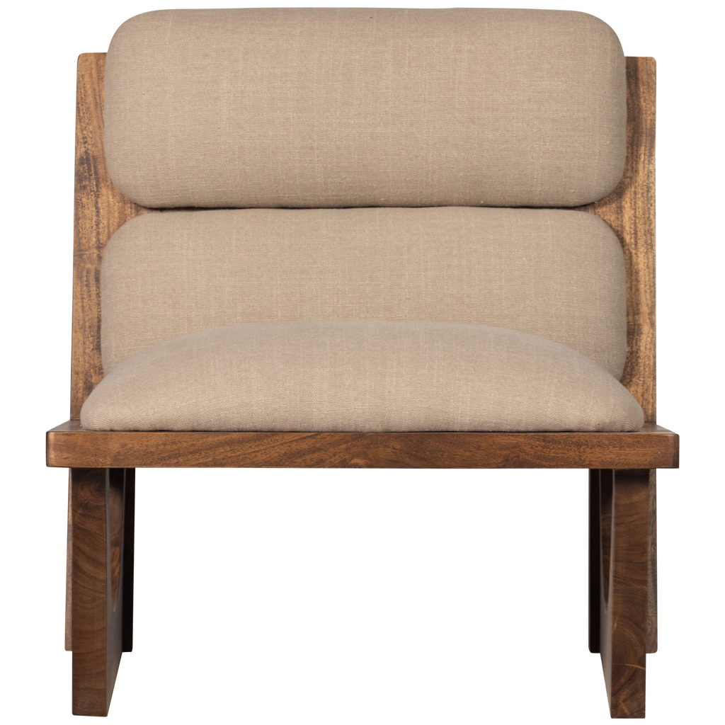 OPULENT ARMCHAIR BOUCLE/WOOD NATURAL