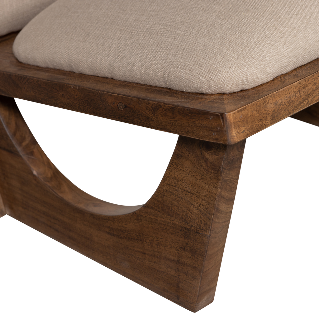 OPULENT ARMCHAIR BOUCLE/WOOD NATURAL