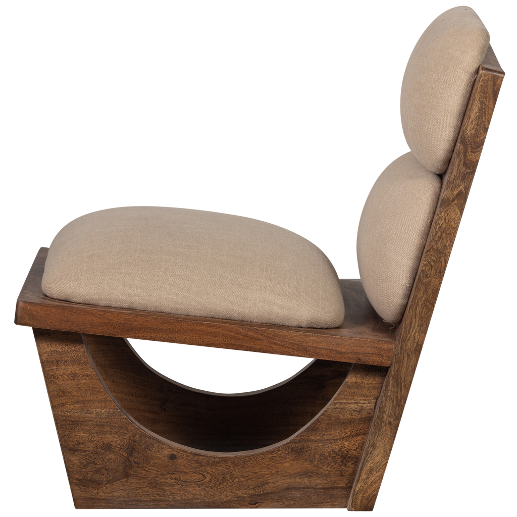 OPULENT ARMCHAIR BOUCLE/WOOD NATURAL
