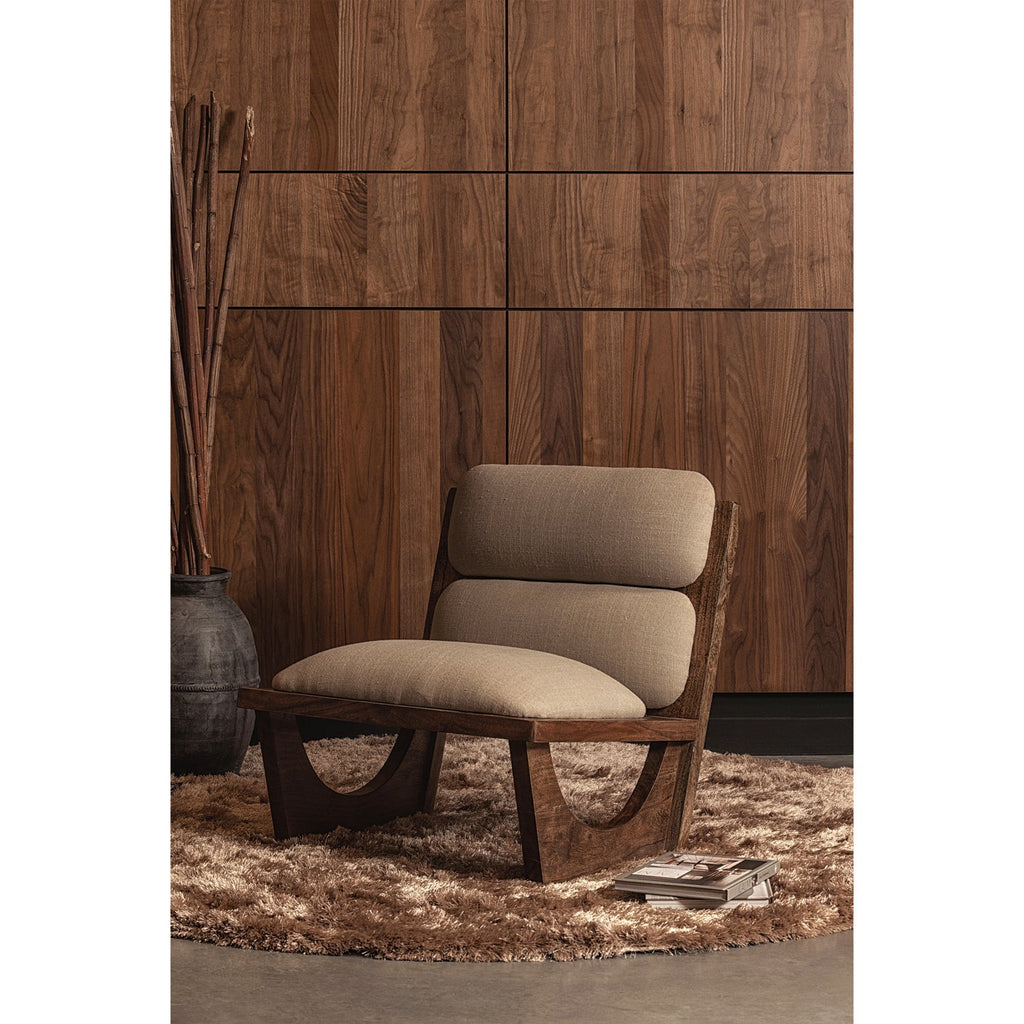 OPULENT ARMCHAIR BOUCLE/WOOD NATURAL