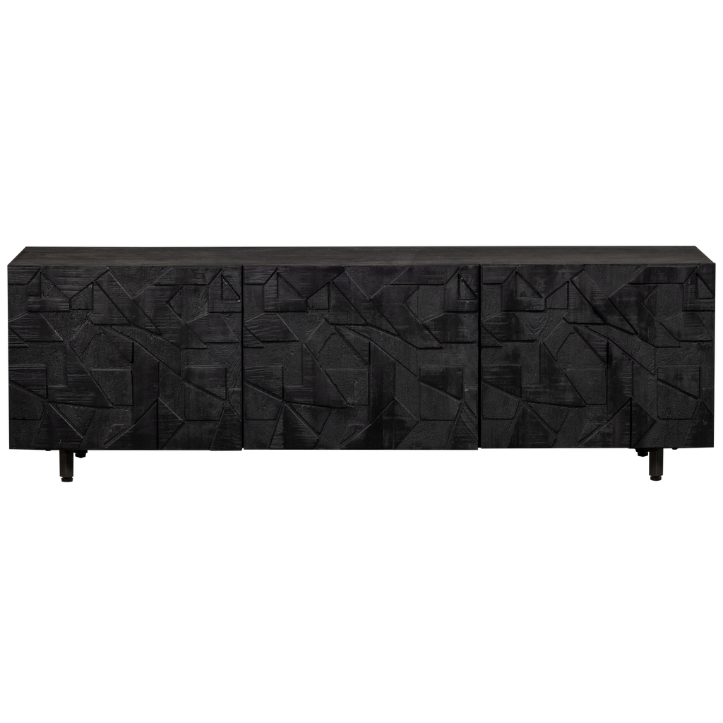 COUNTER TV UNIT MANGO WOOD BLACK