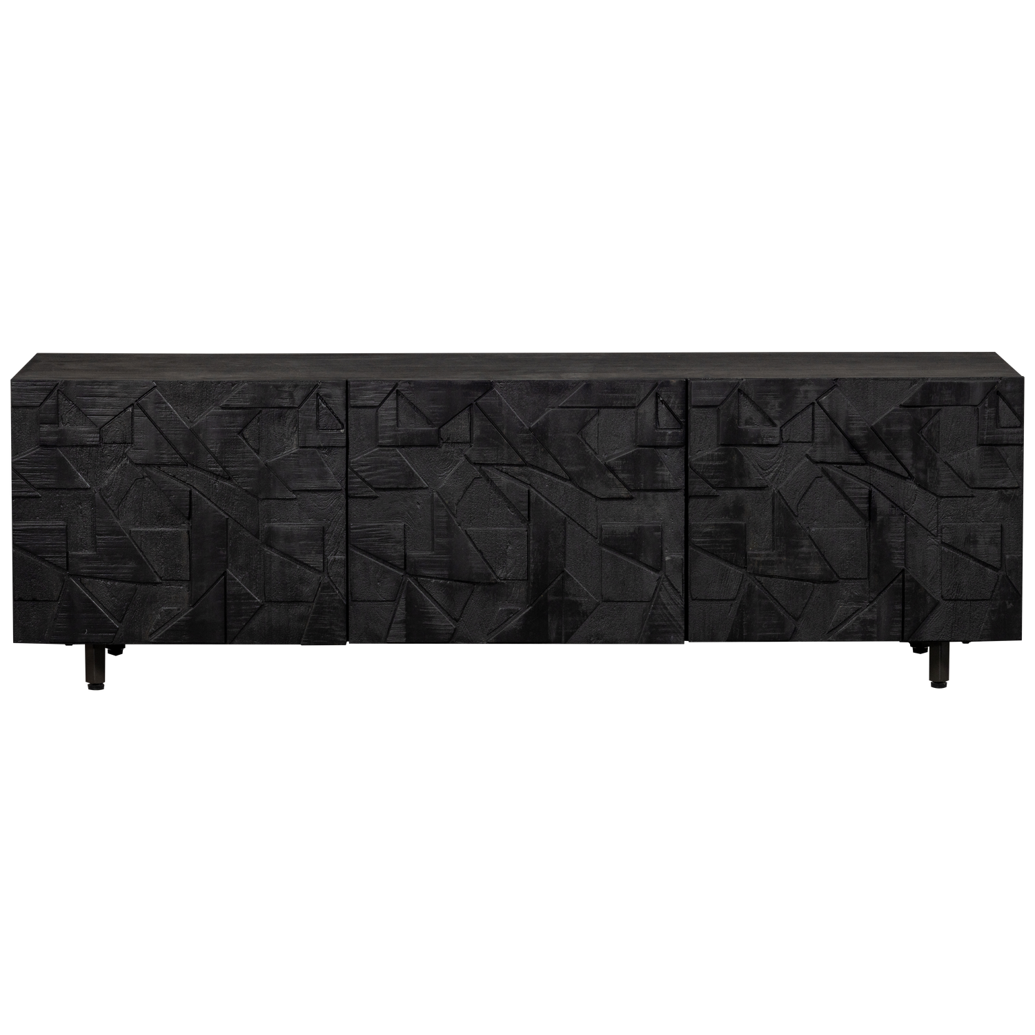 COUNTER TV UNIT MANGO WOOD BLACK
