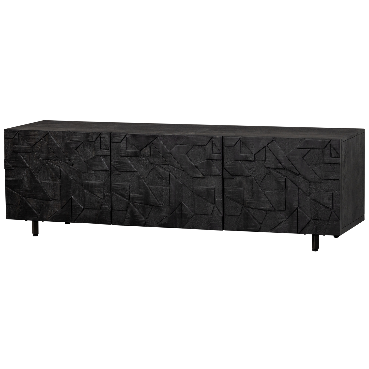 COUNTER TV UNIT MANGO WOOD BLACK