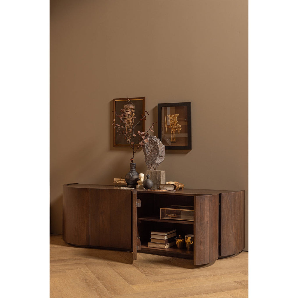 SENSE DRESSER 4-DOOR MANGO WOOD DARK BROWN