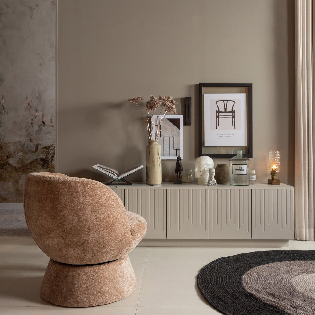 SHUFFLE SWIVEL ARMCHAIR NATURAL