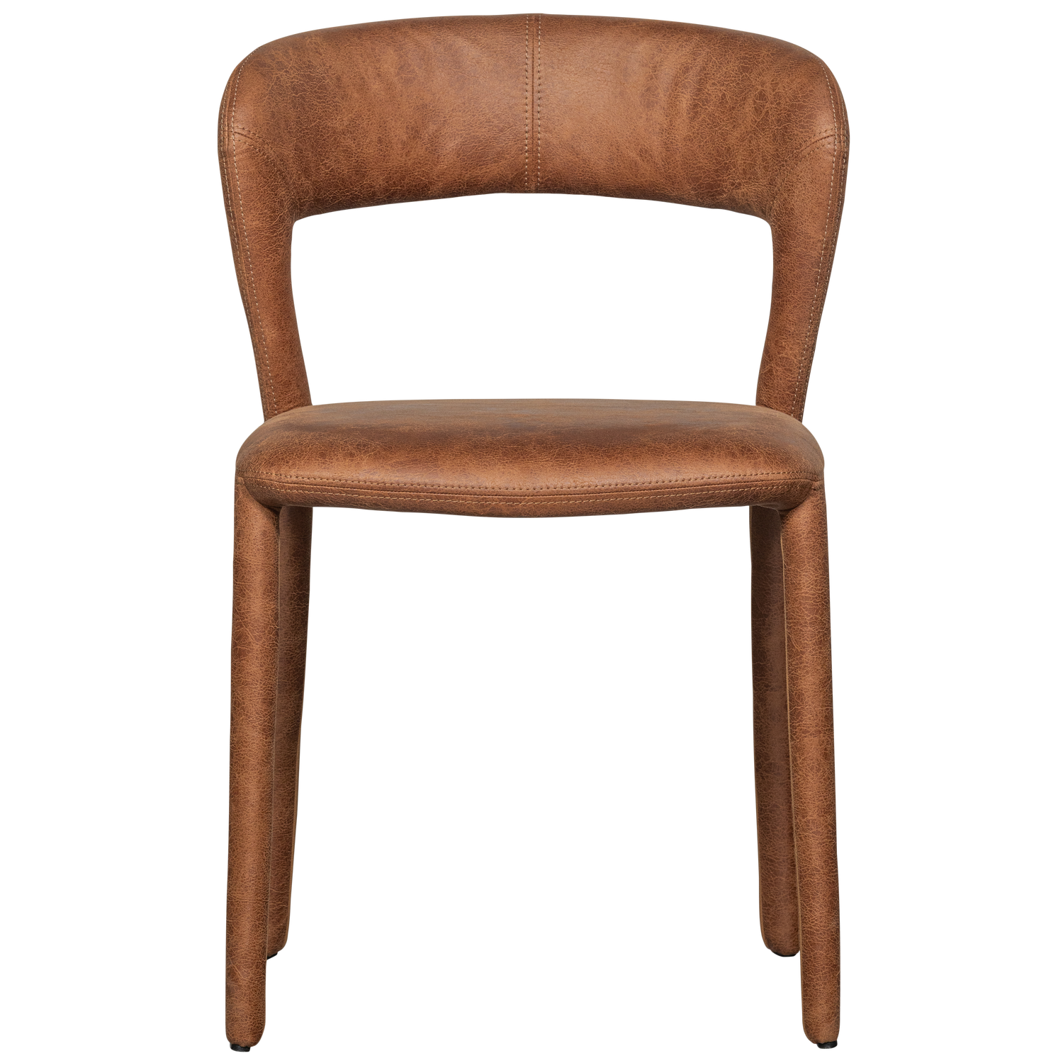 NOBLE DINING CHAIR LEATHERLOOK COGNAC