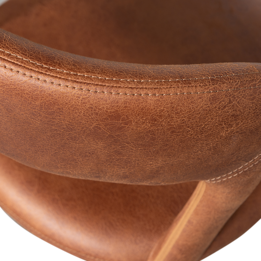 NOBLE DINING CHAIR LEATHERLOOK COGNAC