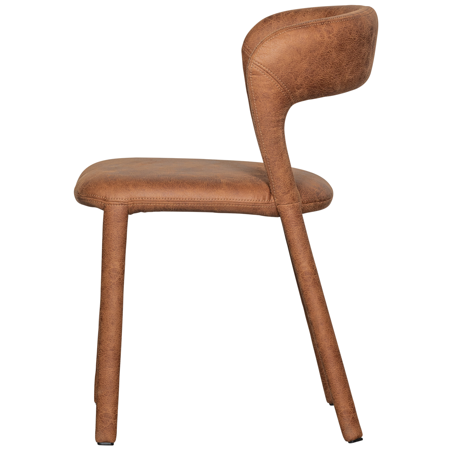 NOBLE DINING CHAIR LEATHERLOOK COGNAC