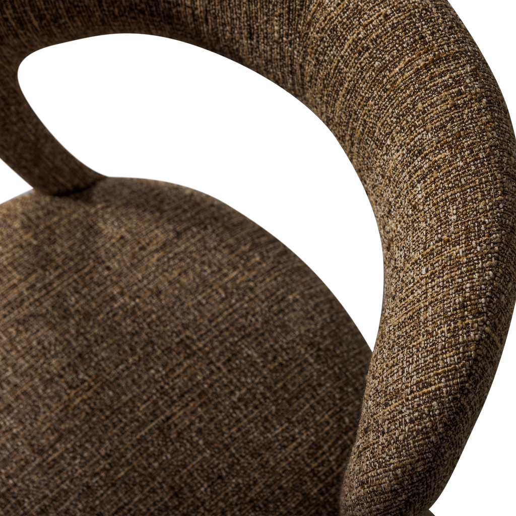 NOBLE DINING CHAIR DARK BROWN MELANGE