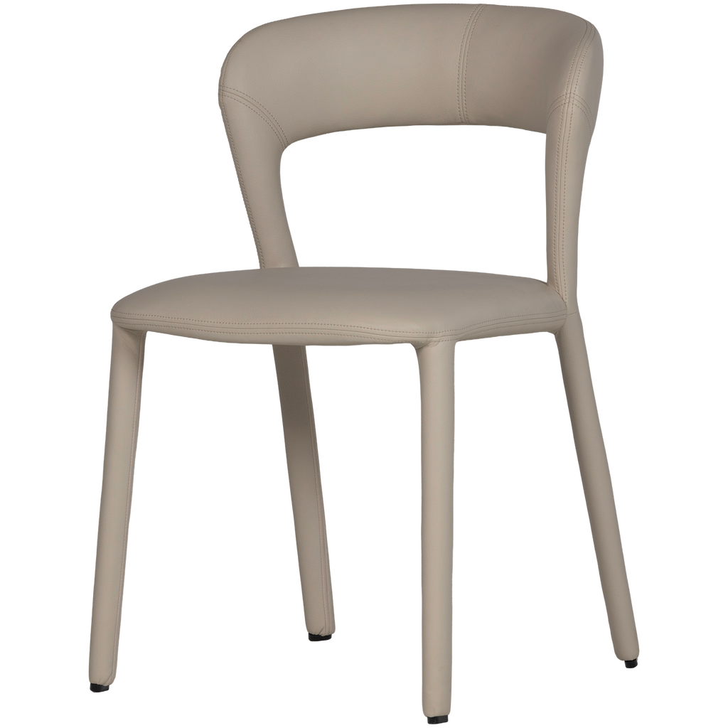 NOBLE DINING CHAIR LEATHERLOOK BEIGE