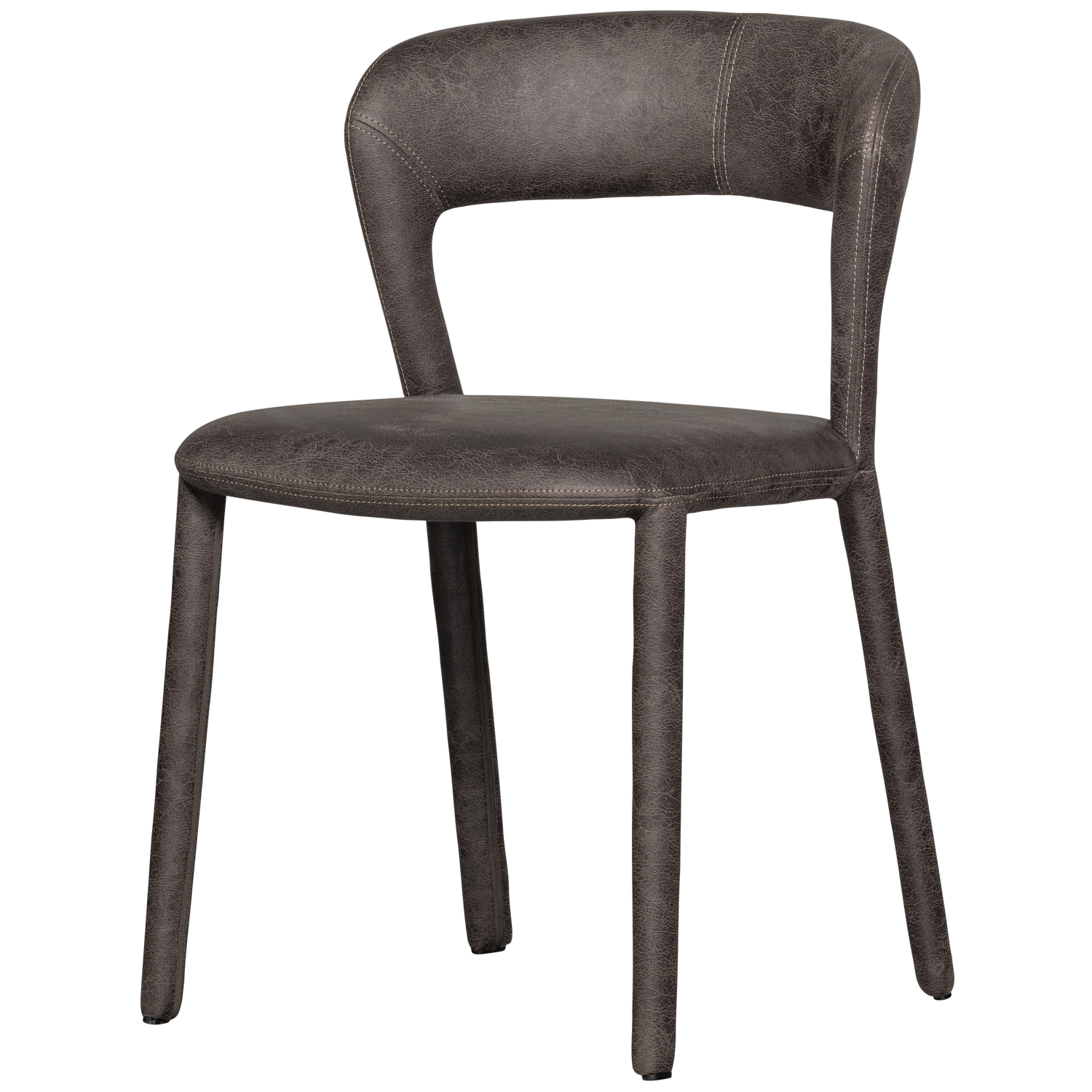 NOBLE DINING CHAIR LEATHERLOOK BLACK/GREY