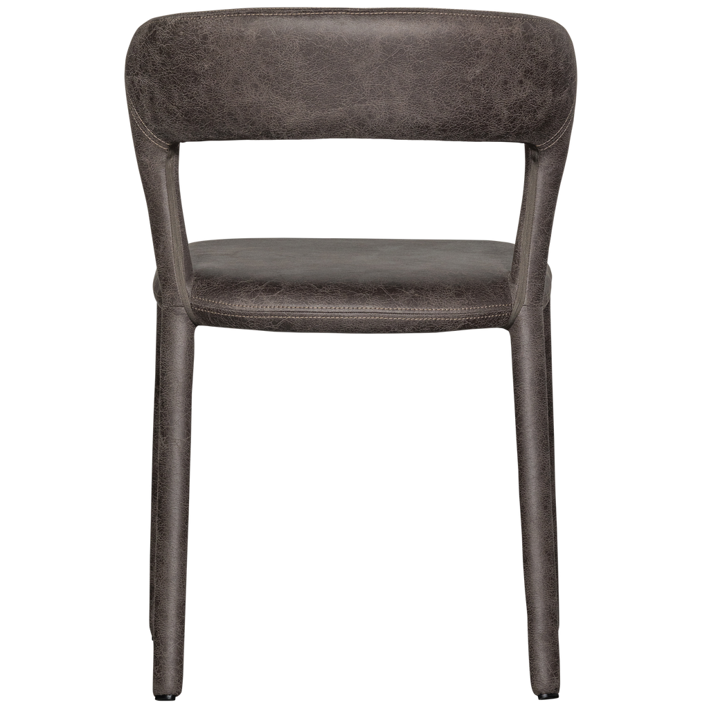 NOBLE DINING CHAIR LEATHERLOOK BLACK/GREY
