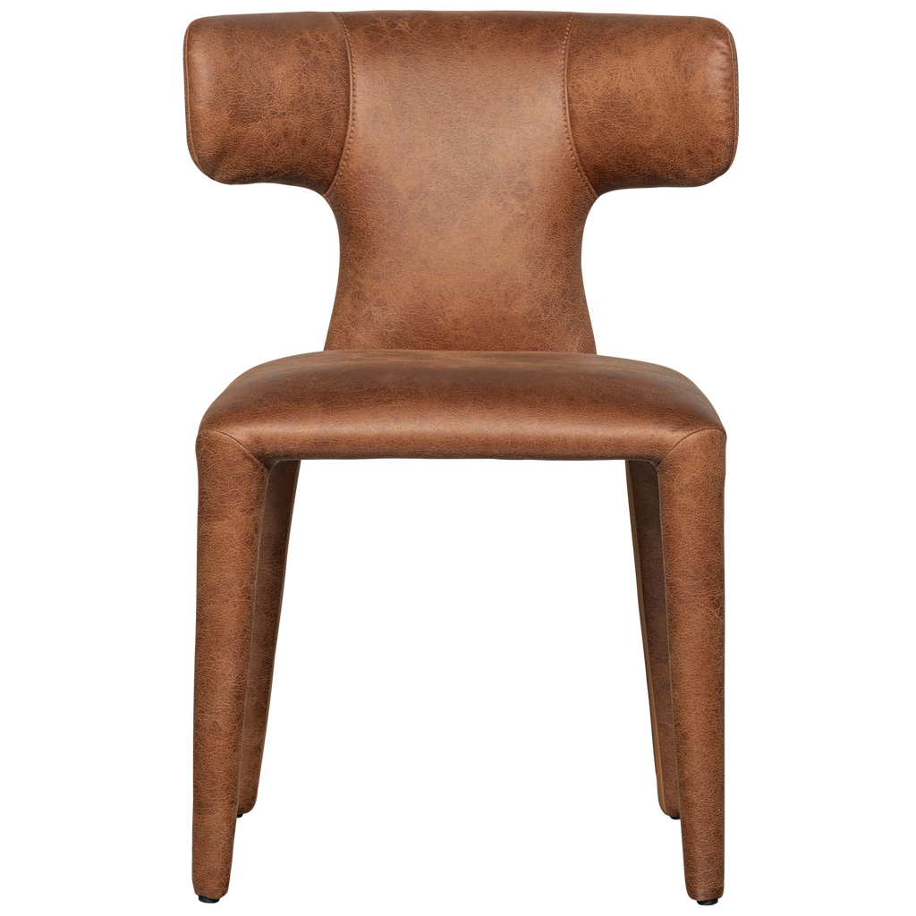 PERMIT DINING CHAIR LEATHER LOOK COGNAC