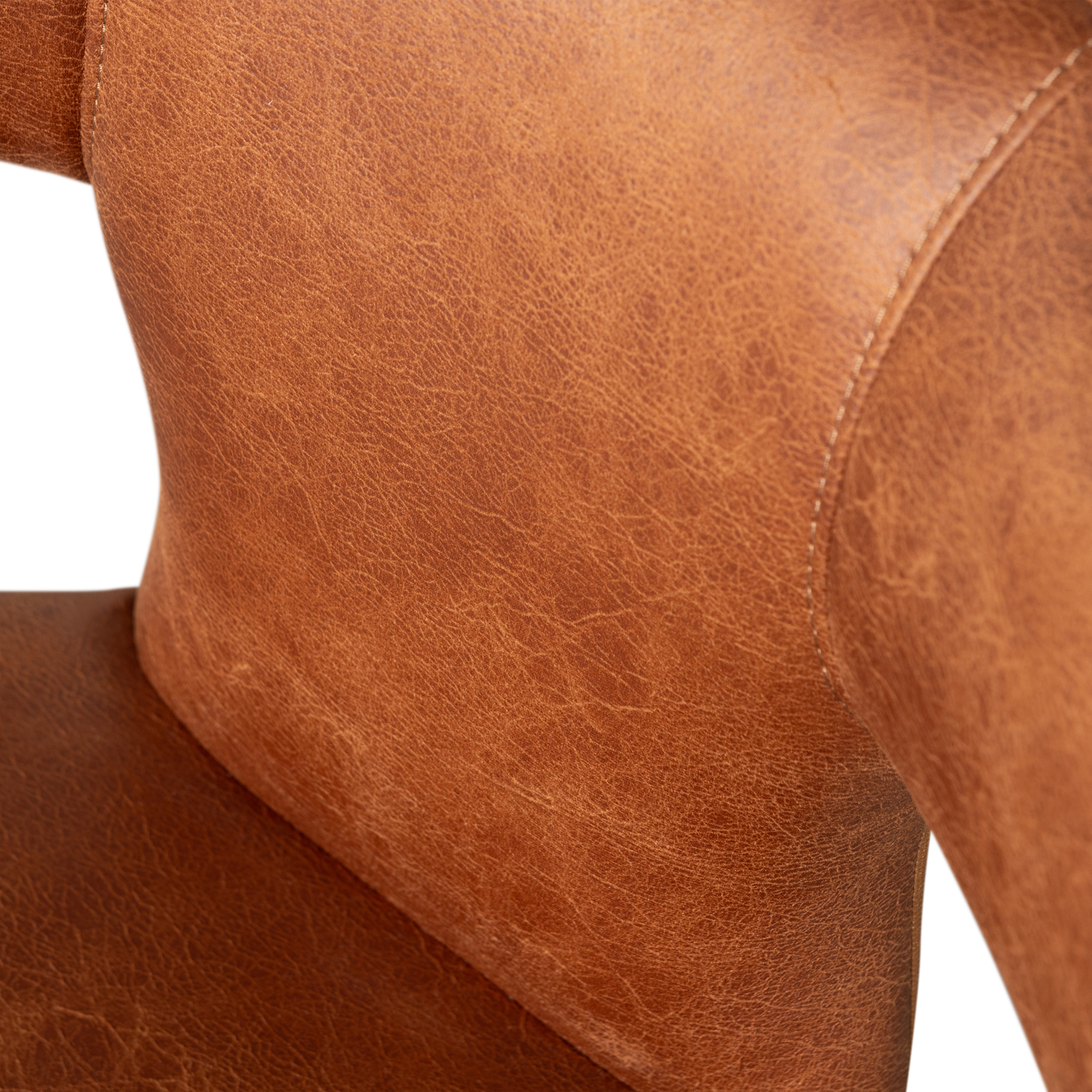 PERMIT DINING CHAIR LEATHER LOOK COGNAC