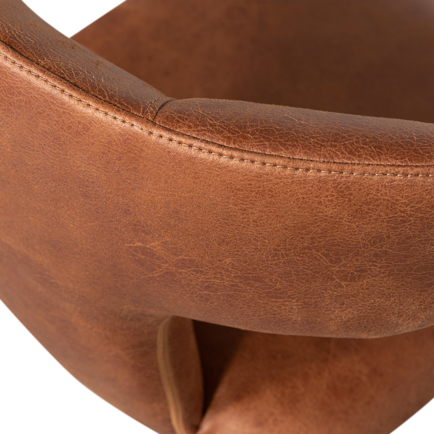 PERMIT DINING CHAIR LEATHER LOOK COGNAC
