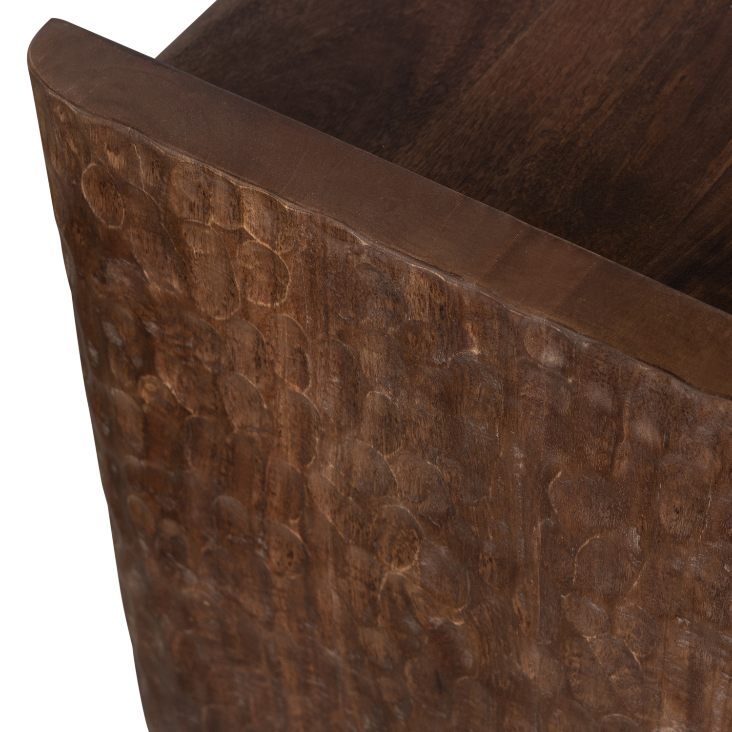 PROP BENCH WITH WORKED LEG MANGO WOOD WARM BROWN