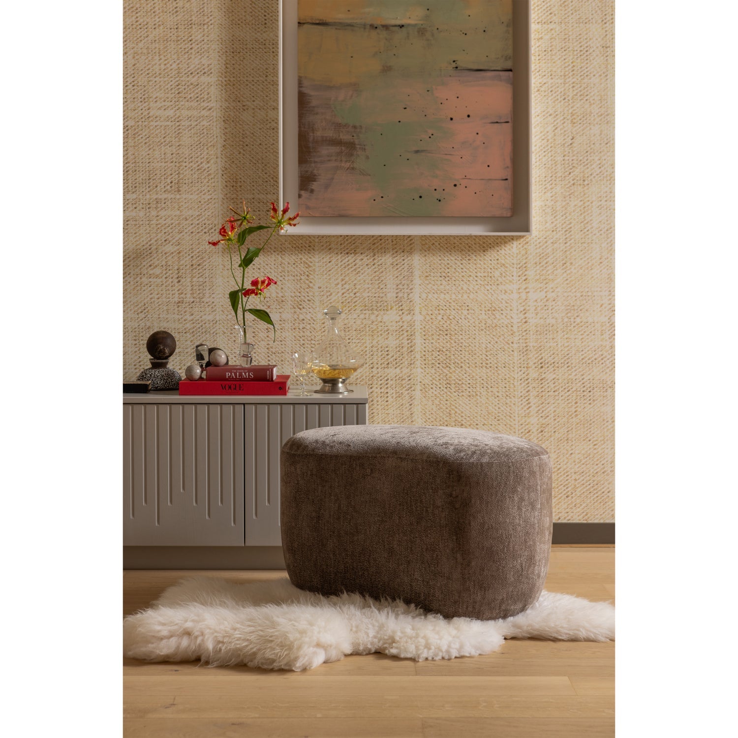 POPULAR ORGANIC POUF TAUPE