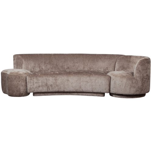 COMBI-POPULAR: SOFA + ARMCHAIR + POUF TAUPE