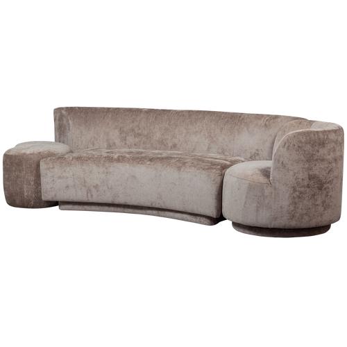 COMBI-POPULAR: SOFA + ARMCHAIR + POUF TAUPE