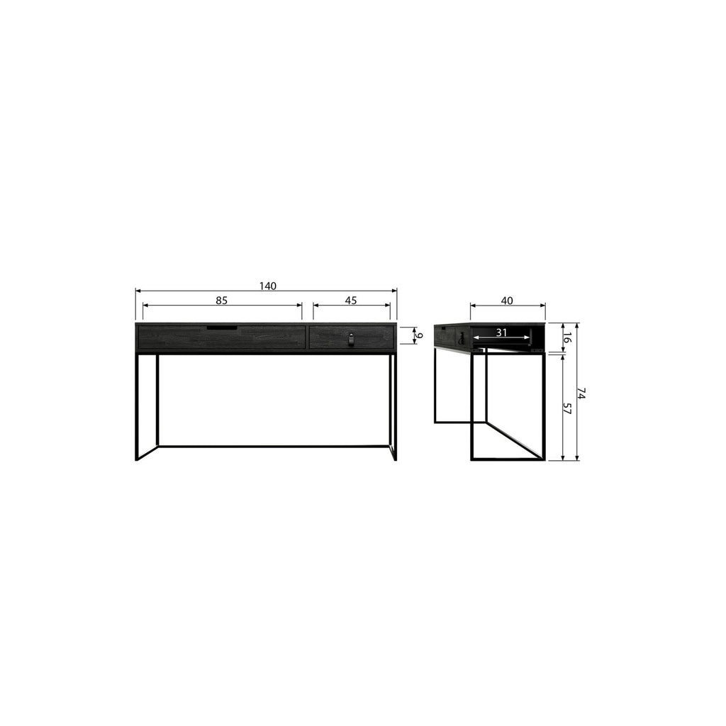 SILAS SIDETABLE ASH BRUSHED BLACKNIGHT [fsc]