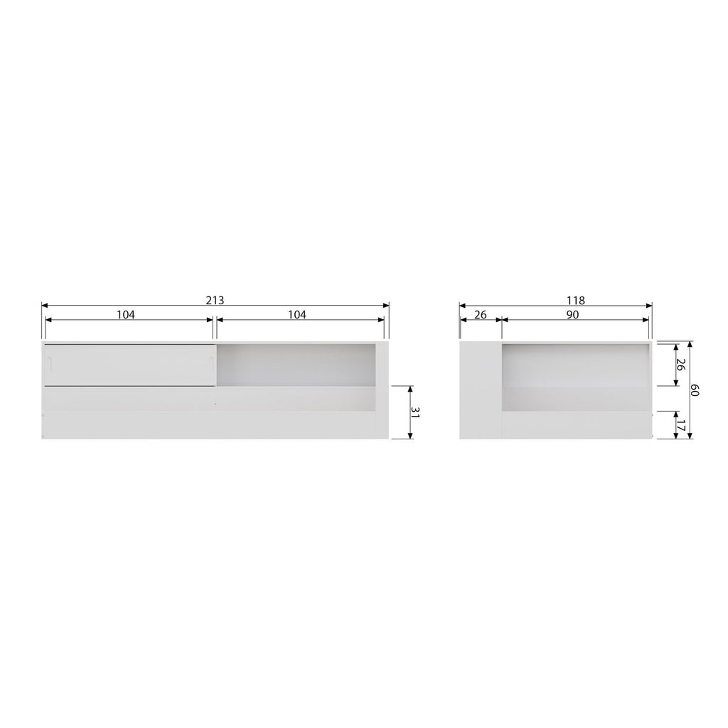 CONNECT CORNER BED WHITE [fsc]