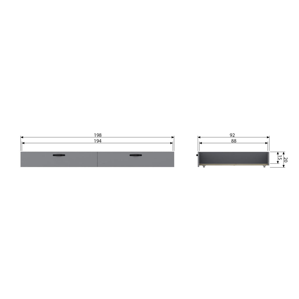 MORRIS BED DRAWER PINE LOAM [fsc]