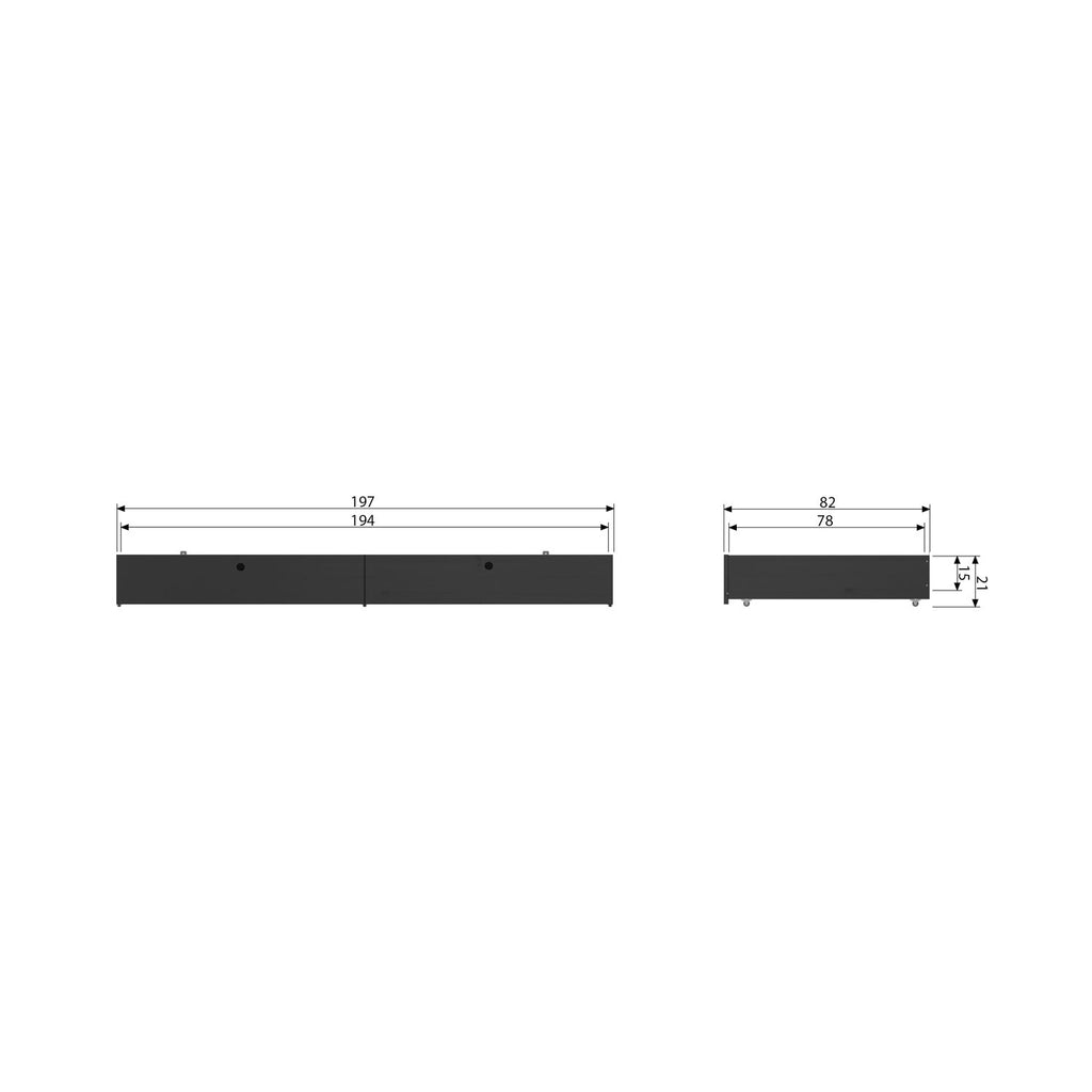 JOEP UNDERBED DRAWER PINE BLACK [fsc]