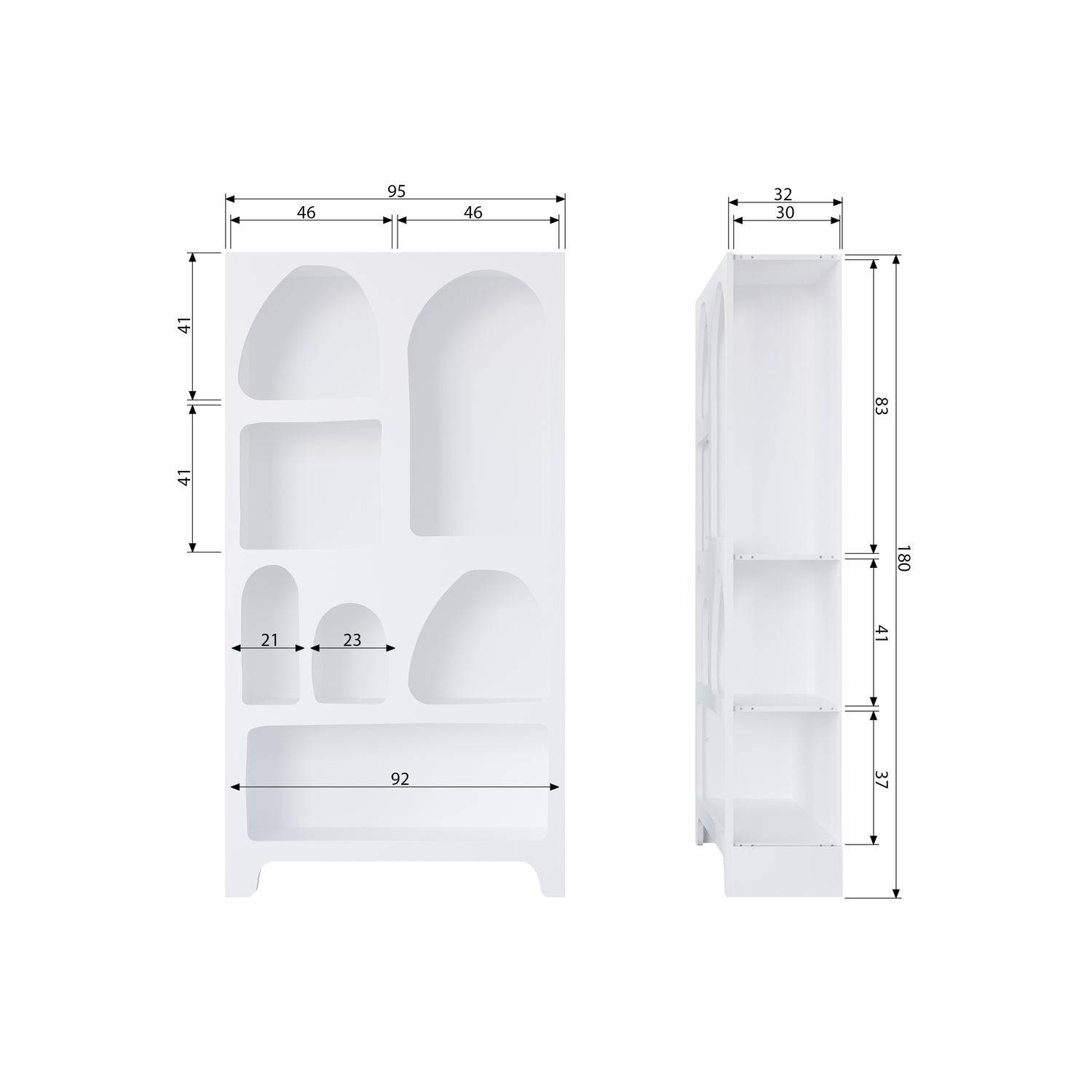 CAZ CABINET WIDE WHITE [fsc]