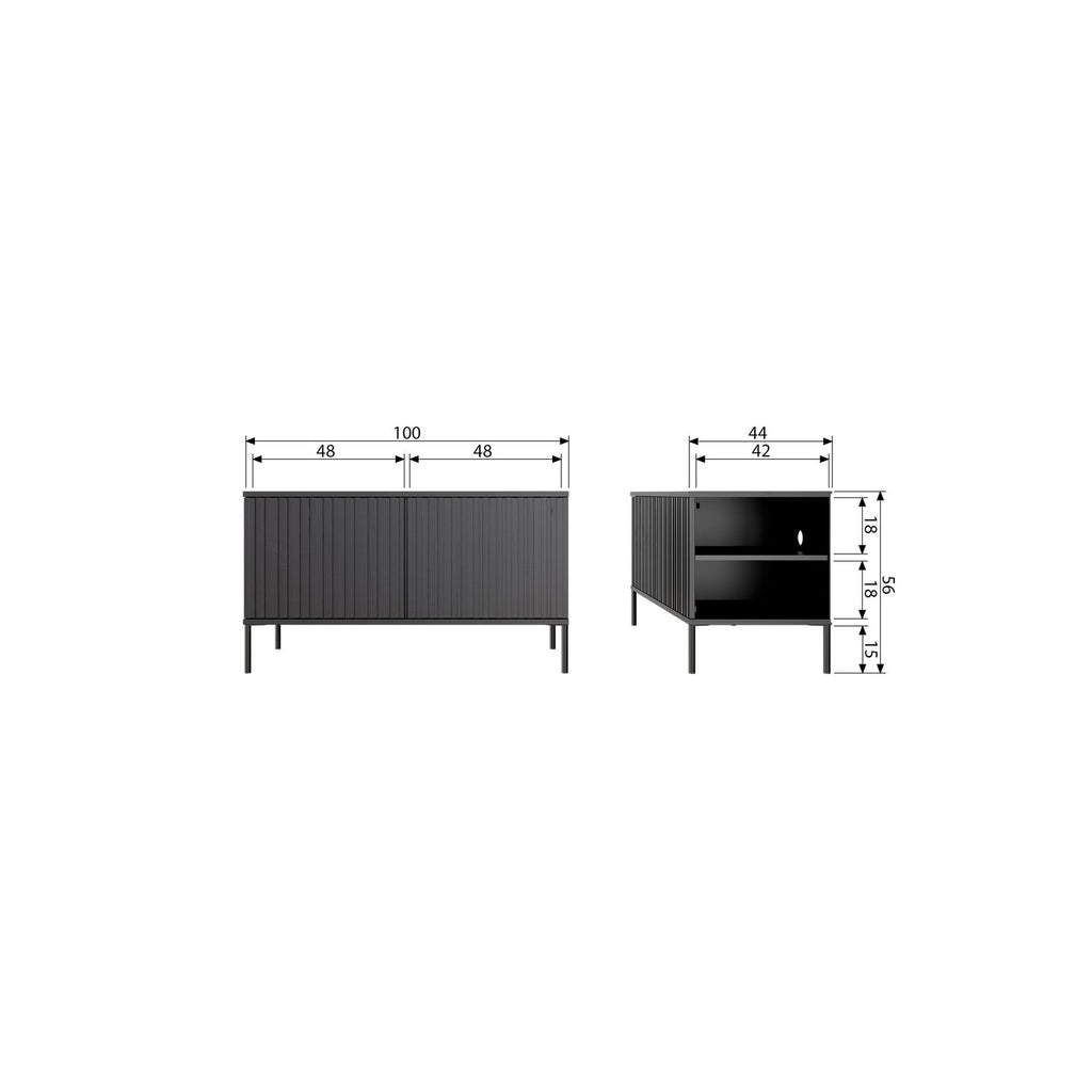NEW GRAVURE TV UNIT 100 CM OAK NATUREL [fsc]