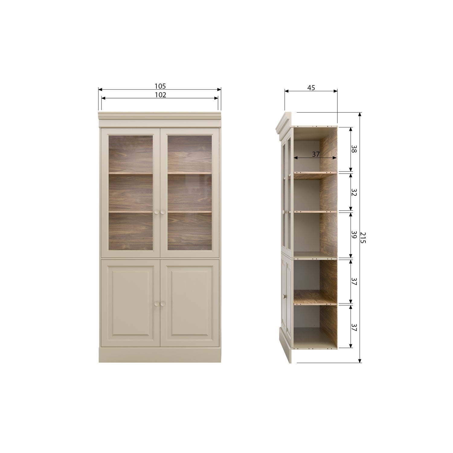 CHOW 4-DRS CABINET PINE DAKARGRAU [fsc]