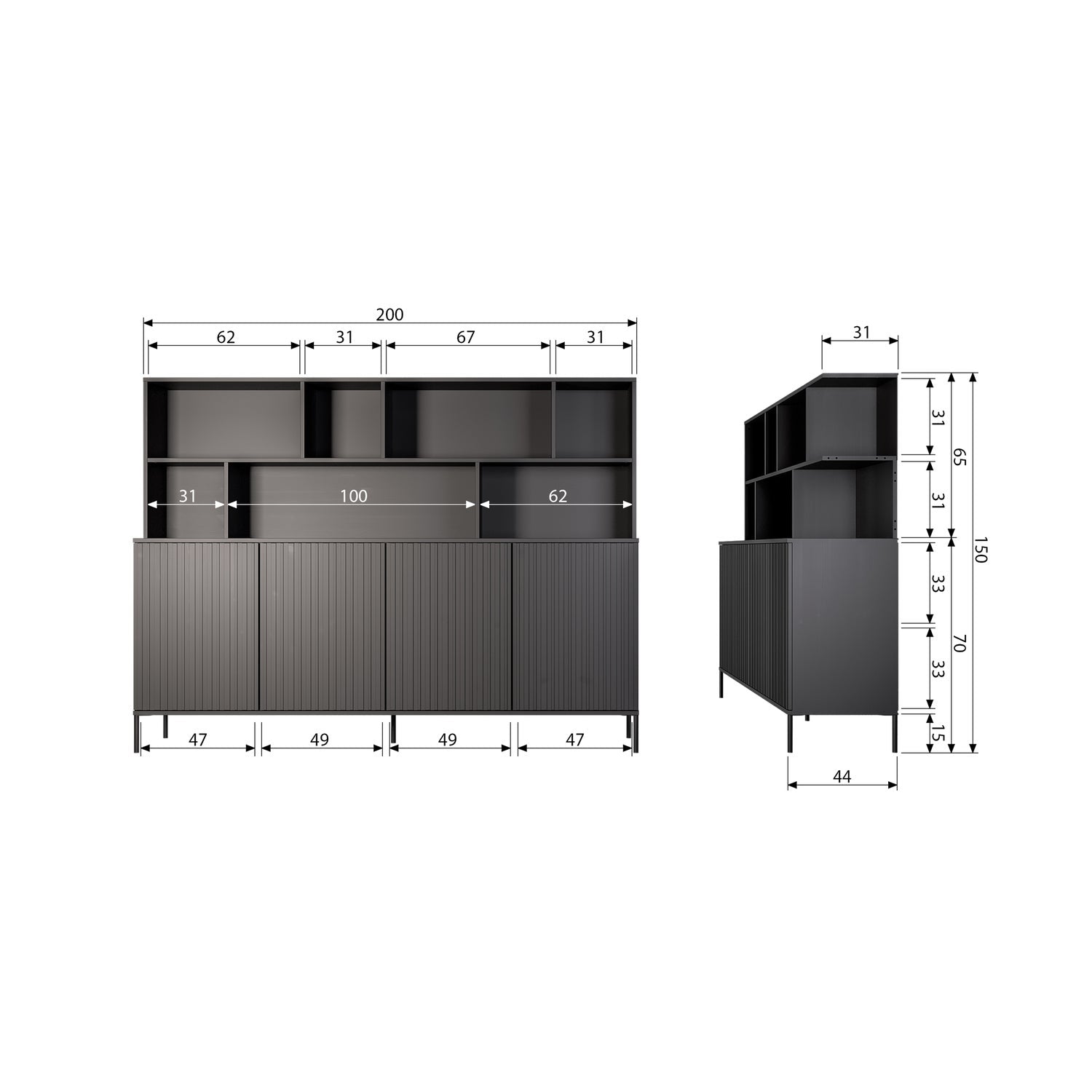 NEW GRAVURE WALL CABINET ASH VENEER ESPRESSO [fsc]