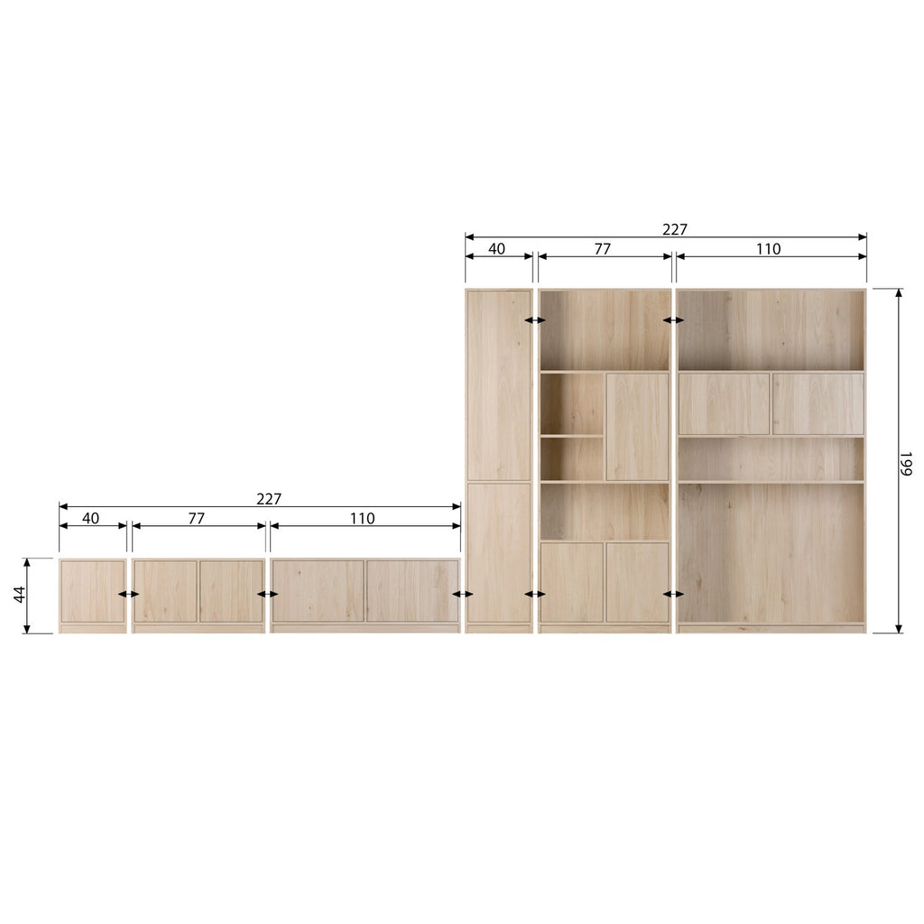 MODULAIR UPPER CABINET 110CM OAK NATURAL MATT [fsc]