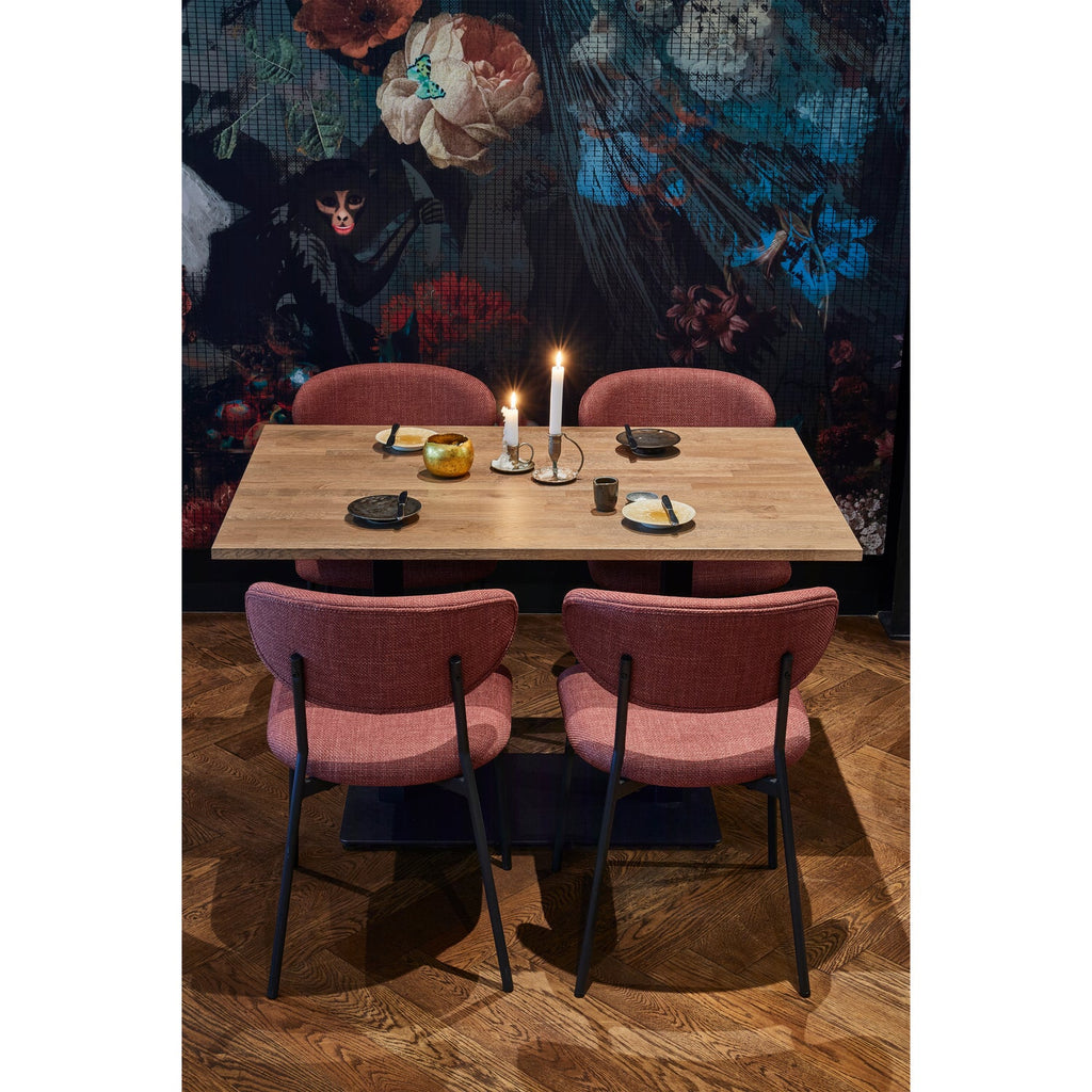 BISTRO DOUBLE SQUARE TUBE LEG METAL MATT BLACK 72x80x40CM