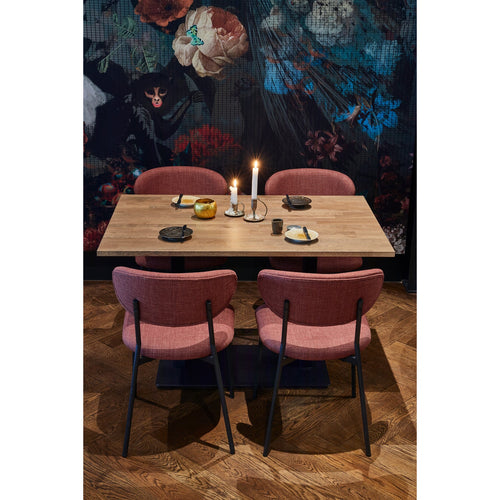 BISTRO DOUBLE SQUARE TUBE LEG METAL MATT BLACK 72x80x40CM